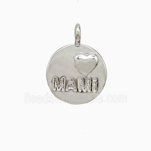 Copper Pendant Pave Zircon, Gold Plated