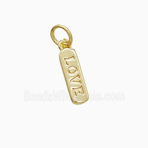 Copper Pendant Pave Zircon, Gold Plated
