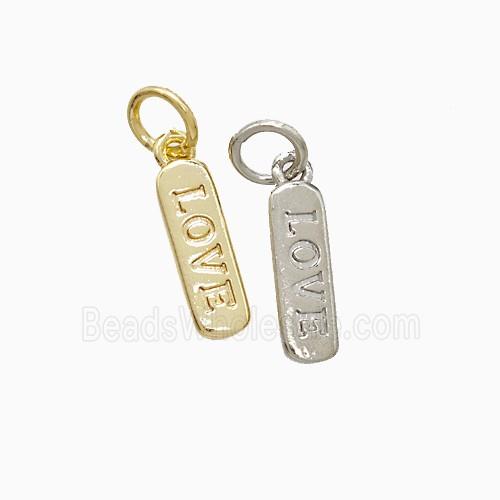 Copper Pendant Pave Zircon, Gold Plated