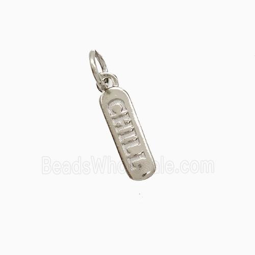 Copper Pendant Pave Zircon, Gold Plated