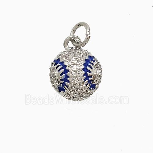 Copper Pendant Pave Zircon, Gold Plated