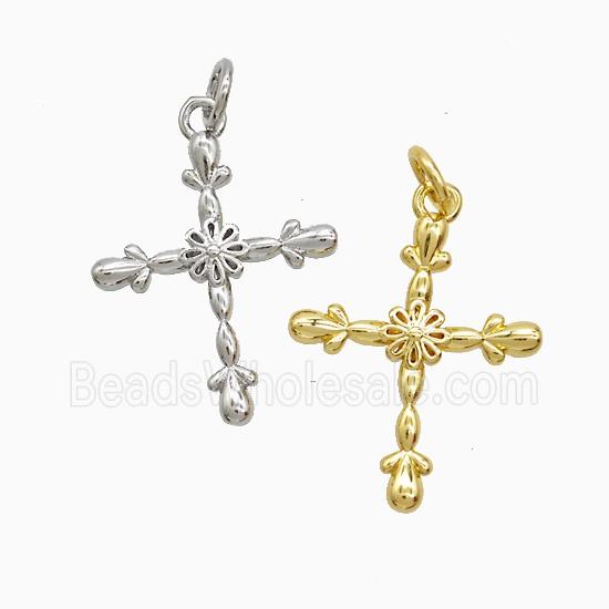 Copper Pendant Pave Zircon, Gold Plated