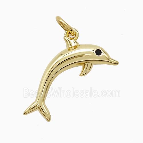 Copper Pendant Pave Zircon, Gold Plated