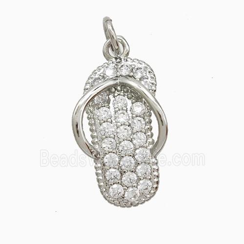 Copper Pendant Pave Zircon, Gold Plated