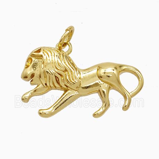 Copper Pendant Pave Zircon, Gold Plated