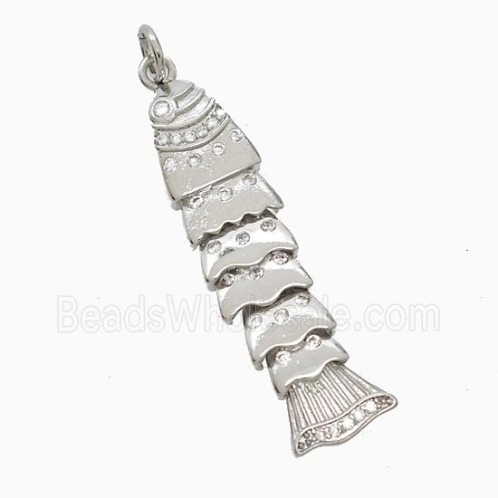 Copper Pendant Pave Zircon, Gold Plated