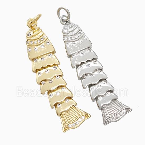 Copper Pendant Pave Zircon, Gold Plated