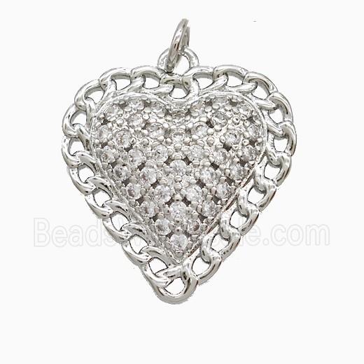 Copper Pendant Pave Zircon, Gold Plated