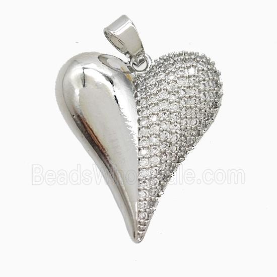 Copper Pendant Pave Zircon, Gold Plated