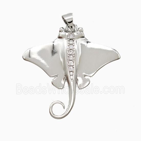 Copper Pendant Pave Zircon, Gold Plated