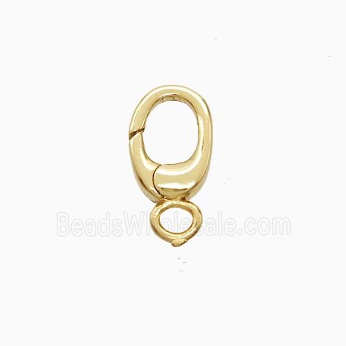 Copper Carabiner Clasp Gold Plated
