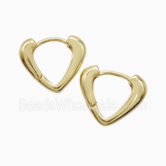 Copper earring, Gold Plated