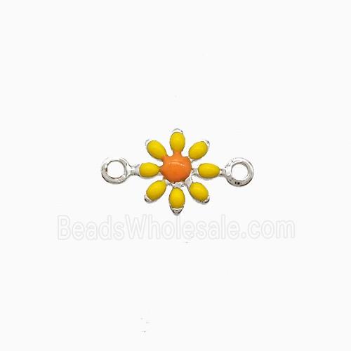 Enamel Copper Pendant, Gold Plated