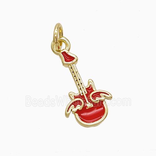Enamel Copper Pendant, Gold Plated