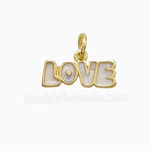 Enamel Copper Pendant, Gold Plated