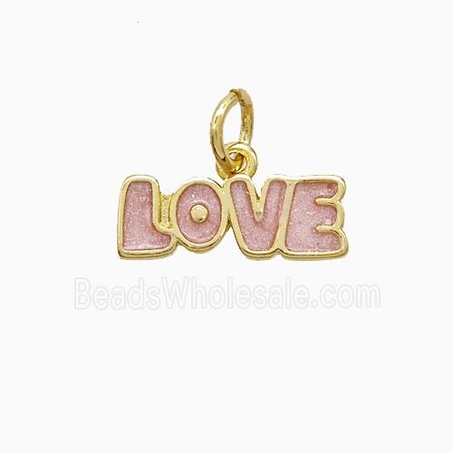Enamel Copper Pendant, Gold Plated