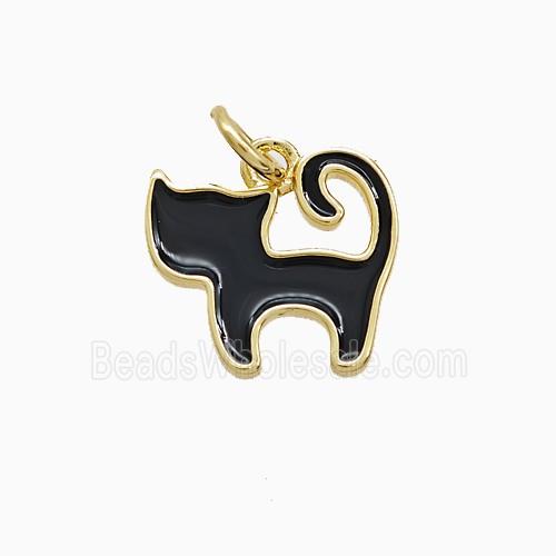 Enamel Copper Pendant, Gold Plated