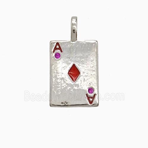 Enamel Copper Pendant, Gold Plated
