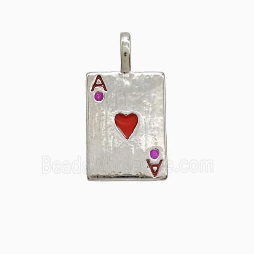 Enamel Copper Pendant, Gold Plated
