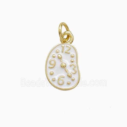 Enamel Copper Pendant, Gold Plated