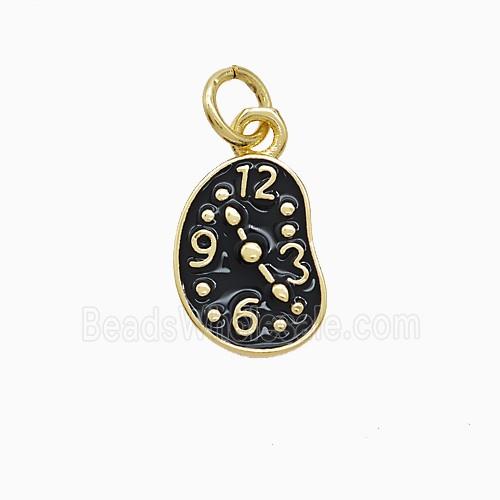 Enamel Copper Pendant, Gold Plated