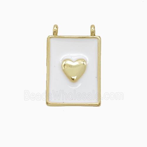 Enamel Copper Pendant, Gold Plated