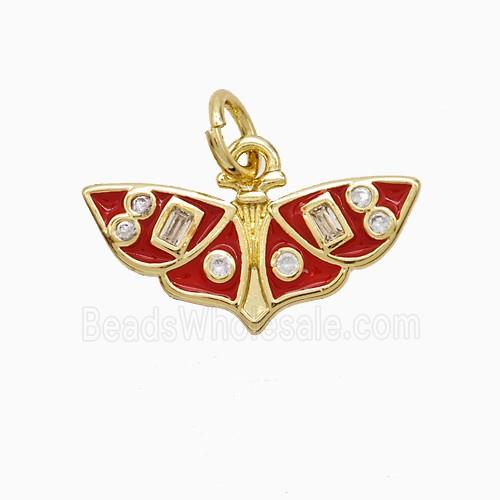 Enamel Copper Pendant, Gold Plated