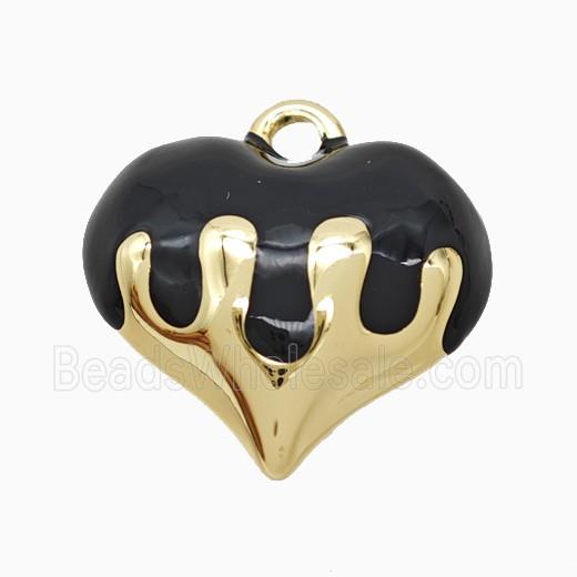 Enamel Copper Pendant, Gold Plated