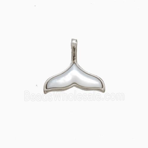 Copper Pendant Pave Shell Bead, Gold Plated