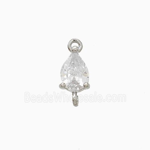Copper Pendant Pave Zircon, Gold Plated