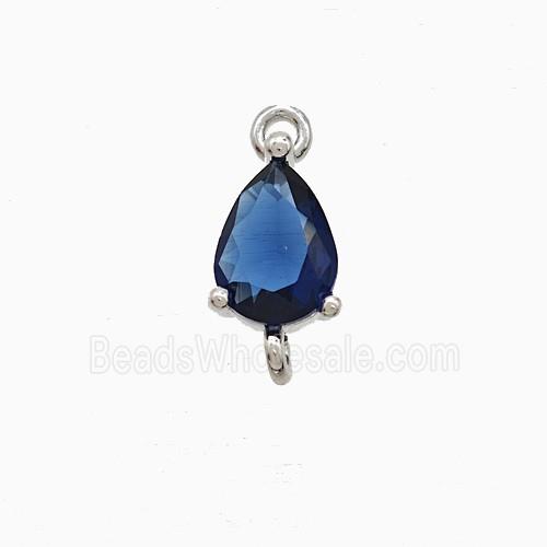 Copper Pendant Pave Zircon, Gold Plated