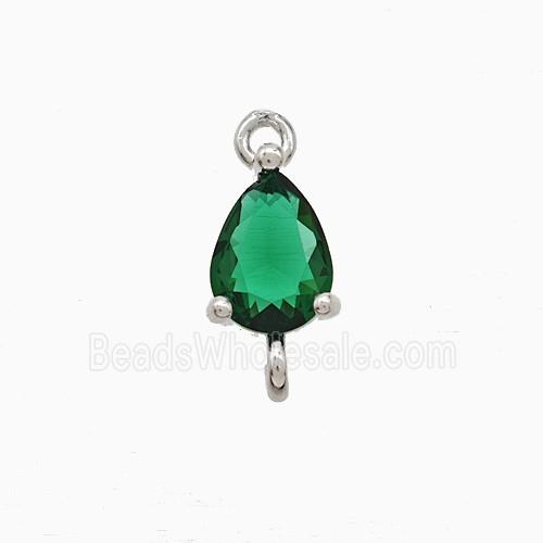 Copper Pendant Pave Zircon, Gold Plated
