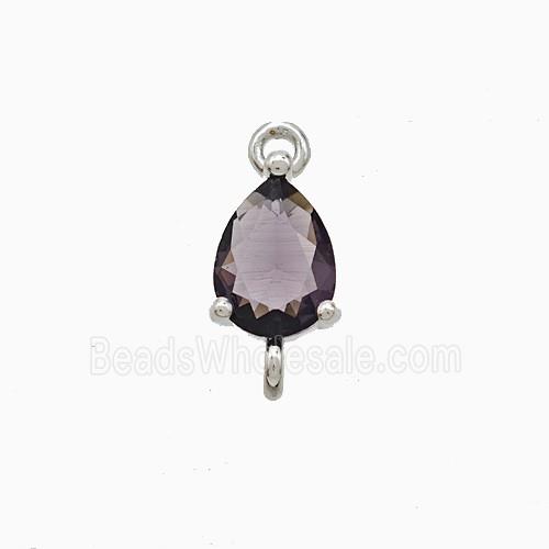 Copper Pendant Pave Zircon, Gold Plated