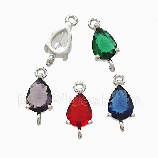 Copper Pendant Pave Zircon, Gold Plated