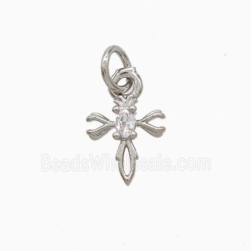 Copper Pendant Pave Zircon, Gold Plated