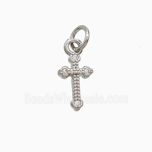 Copper Pendant Pave Zircon, Gold Plated
