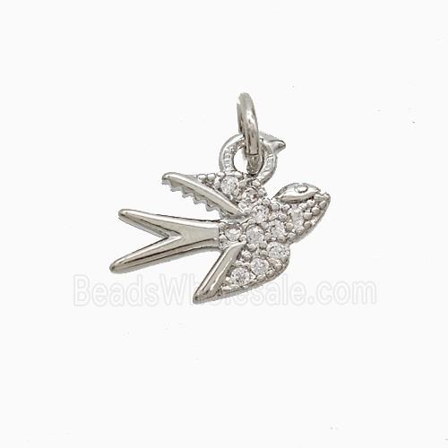 Copper Pendant Pave Zircon, Gold Plated
