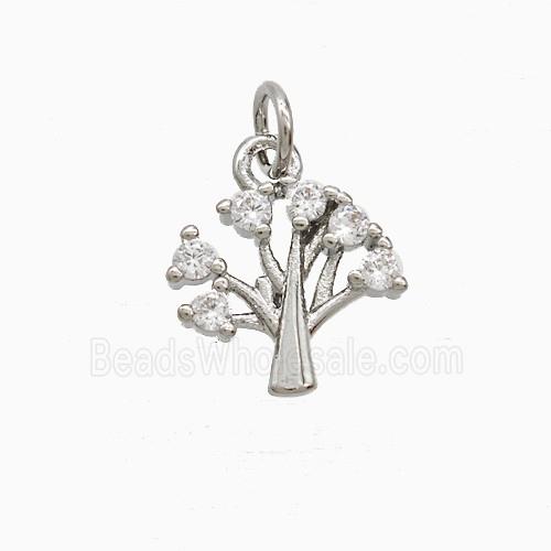 Copper Pendant Pave Zircon, Gold Plated