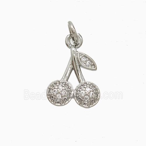 Copper Pendant Pave Zircon, Gold Plated