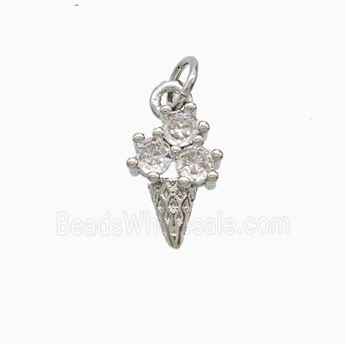 Copper Pendant Pave Zircon, Gold Plated