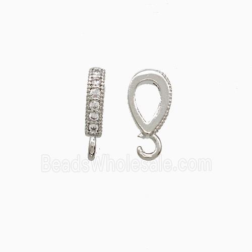 Copper Pendant Pave Zircon, Gold Plated