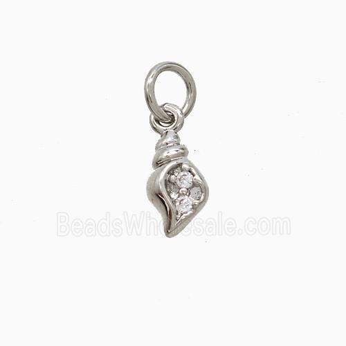 Copper Pendant Pave Zircon, Gold Plated