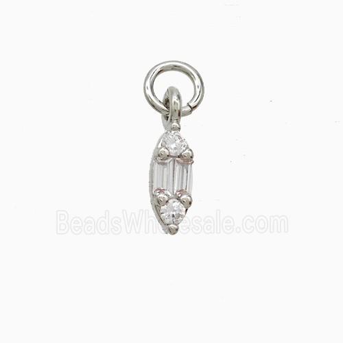Copper Pendant Pave Zircon, Gold Plated