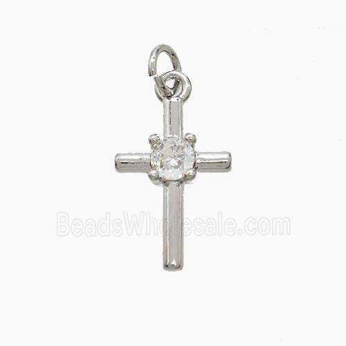 Copper Pendant Pave Zircon, Gold Plated