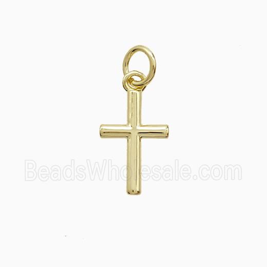 Copper Pendant Pave Zircon, Gold Plated