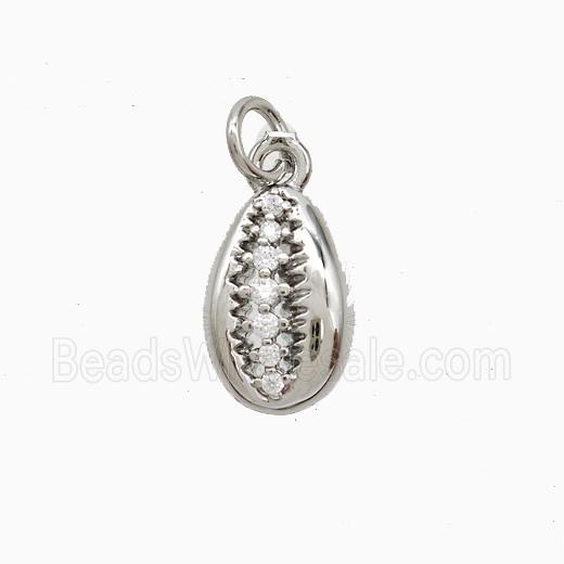 Copper Pendant Pave Zircon, Gold Plated