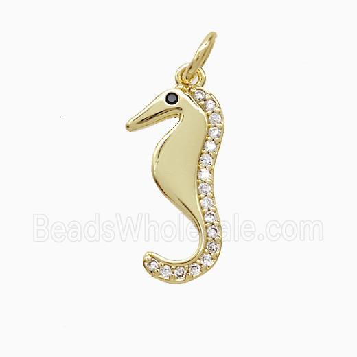 Copper Pendant Pave Zircon, Gold Plated