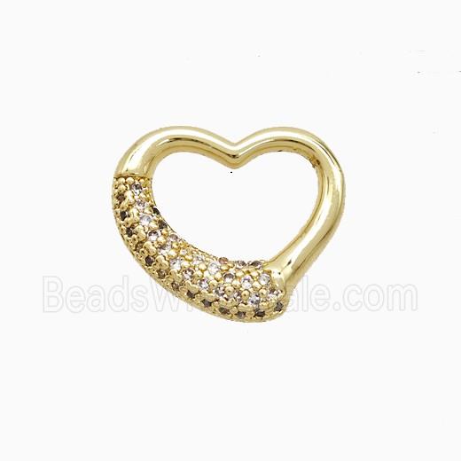 Copper Pendant Pave Zircon, Gold Plated