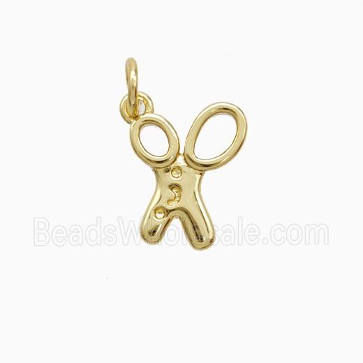 Copper Pendant Pave Zircon, Gold Plated