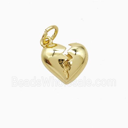 Copper Pendant Pave Zircon, Gold Plated